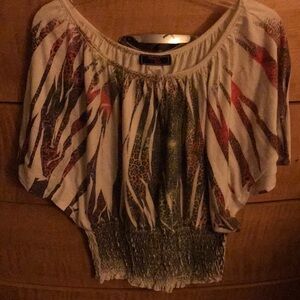 Women's Multicolor Top size 8-10 short sleeve